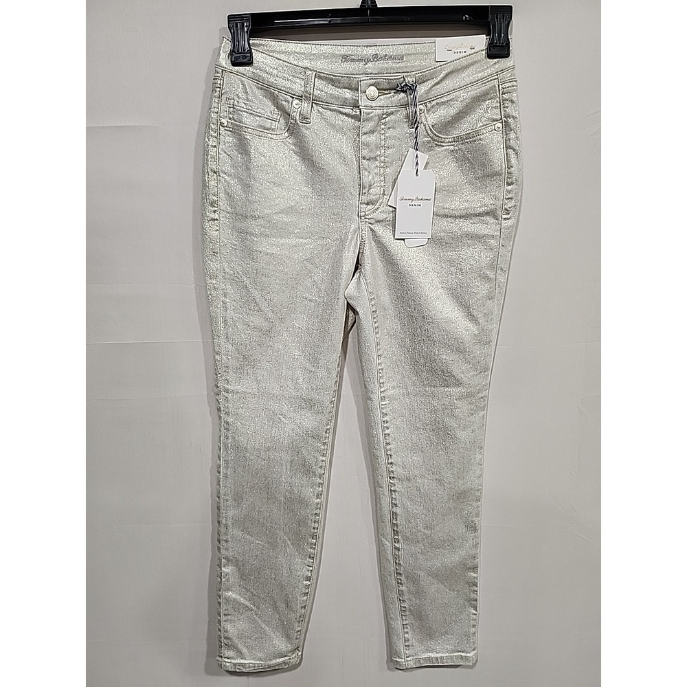 Tommy Bahama‎ Denim NWT Womens 2, Metallica Denim High Rise Ankle - Lt. Gold
